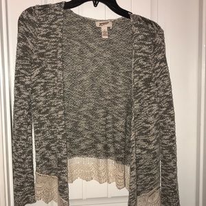 Patterned Jacket with Lace